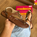 Sandália Moleca Detalhe Em Pedrarias