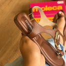 Sandália Moleca Detalhe Em Pedrarias